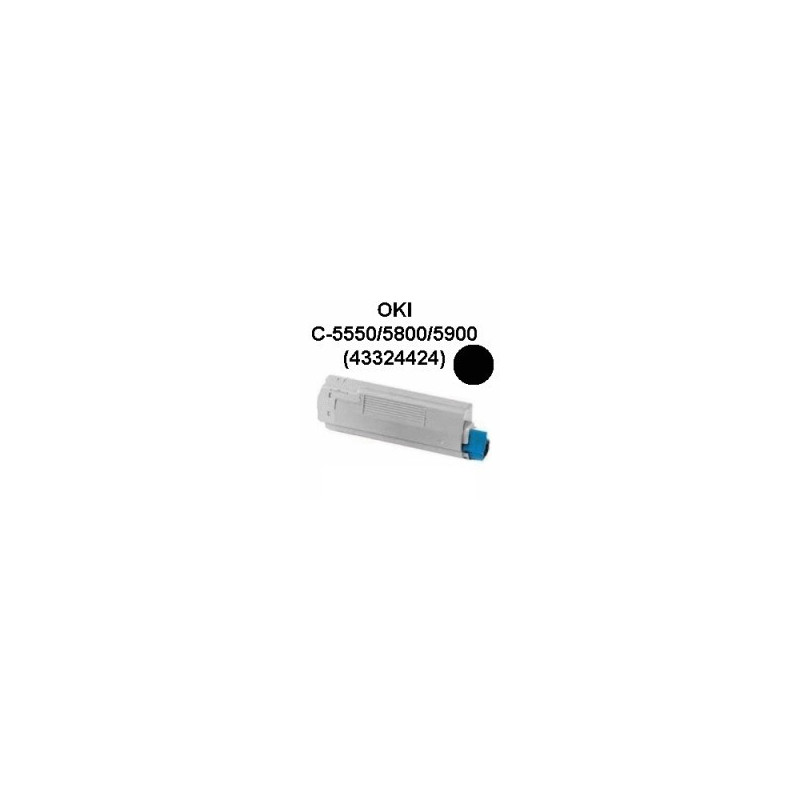 OKI C5800K Cartouche de toner compatible noire