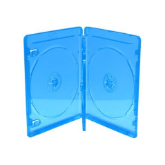 MediaRange Custodia Blu-ray per 3 dischi, 14 mm, colore blu