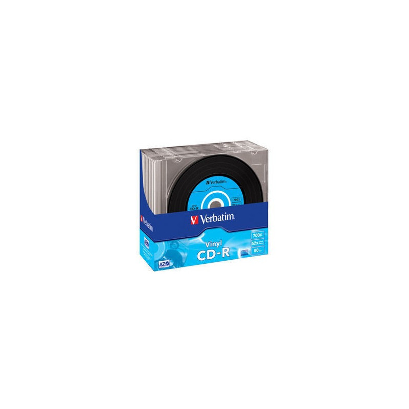 Verbatim CD-R Vinyle AZO 80 min/700 Mo/52x pack 10