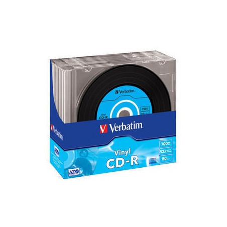 Verbatim CD-R AZO 700mb 52X VINYL SURFACE Slimcase Pack 10