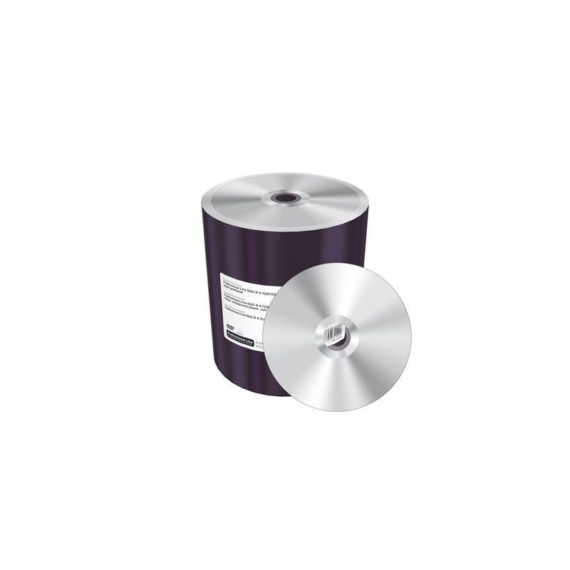 Prof. Line DVD-R 4,7GB 120min 16x, silber, unbedruckt, Wide Sputtered, Shrink 100 Prof. Line DVD-R 4,7GB 120min 16x, silber, unbedruckt, Wide Sputtered, Shrink 100