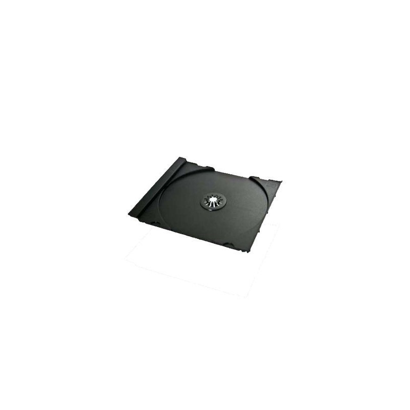 CD Tray for jewelbox, for 1 disc, machine packing grade, Black 