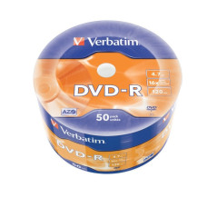 Verbatim DVD-R AZO 4,7GB 16X superficie argento opaco Shrink 50