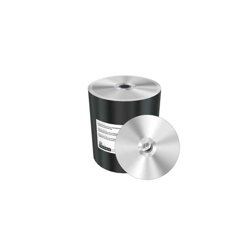 Prof. Line CD-R 700MB|80min 52x, argento, non stampato, Wide Sputtered, Diamond Dye, Shrink 100 Prof. Line CD-R 700MB|80min 52x, argento, non stampato, Wide Sputtered, Diamond Dye, Shrink 100
