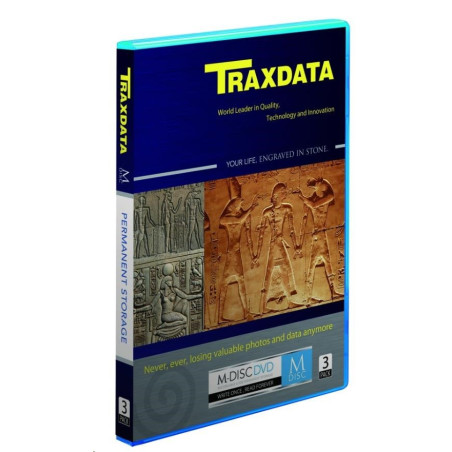 M-DISK Traxdata Millenniata-  3 DISCOS EM 1 PACK (4x Speed 4,7GB, 120 min) Printable -Patenteado