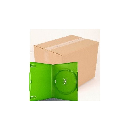 Amaray Custodia DVD per 1 disco, 14 mm, colore verde