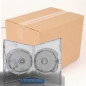 Pack 50 Amaray 14mm caixa DVD para 2 discos com clips, transparente