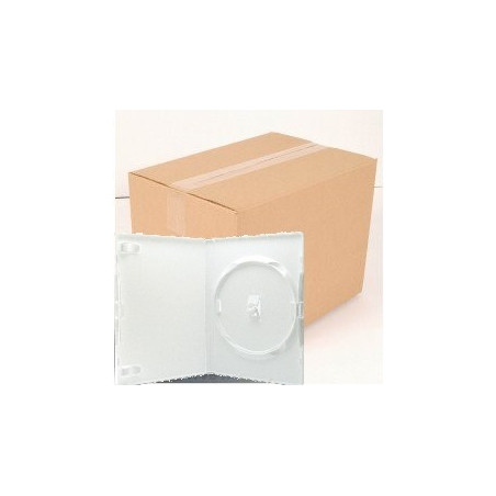 Amaray Caja de DVD para 1 disco, 14 mm, color blanco