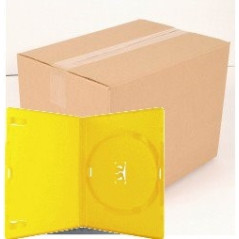 Amaray Caja de DVD para 1 disco, 14 mm, color amarillo