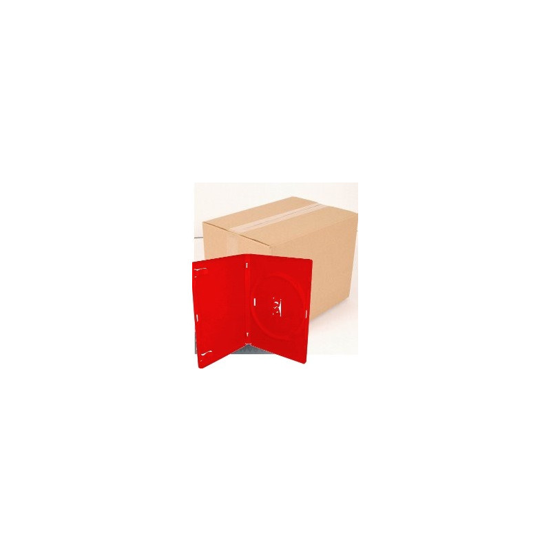 Pack 50 Amaray 14mm DVD-Hülle für 1 Disc mit Clips, Rot Pack 50 Amaray 14mm DVD-Hülle für 1 Disc mit Clips, Rot
