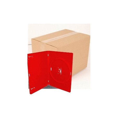 Amaray Custodia DVD per 1 disco, 14 mm, colore rosso
