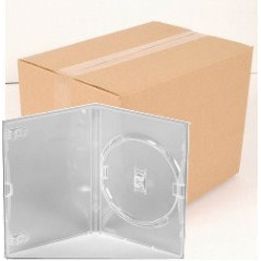Amaray DVD-Hülle für 1 Disc, 14 mm, transparent – 50er-Pack