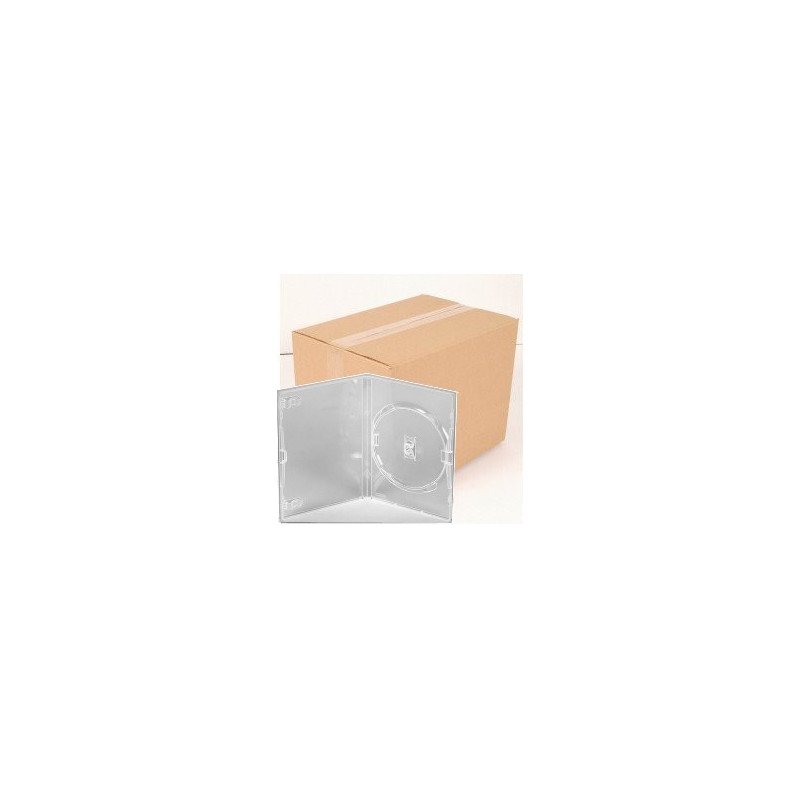 Pack 50 Amaray 14mm DVD-Hülle für 1 Disc mit Clips, Transparent