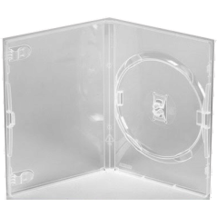 Amaray Caixa de DVD para 1 disco, 14 mm, cor transparente