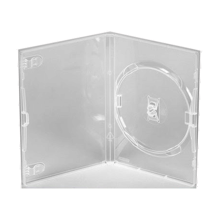 Pack 50 Amaray 14mm DVD-Hülle für 1 Disc mit Clips, Transparent
