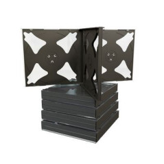 Pack 5 MediaRange CD-Jewelcase für 4 Discs, 22mm, schwarzes Tray