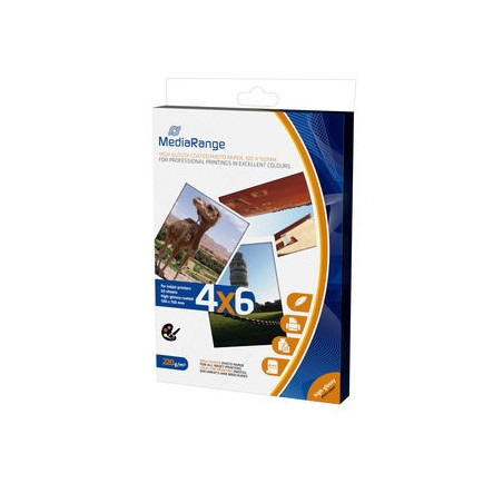 MediaRange 100x150mm Photo Paper Cards for inkjet printers, high-glossy coated, 220g, 50 sheets