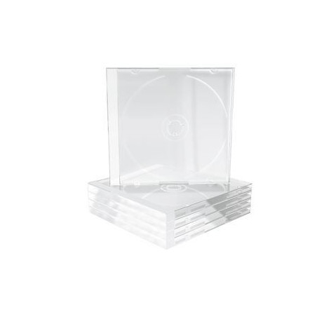 Pack 5 MediaRange CD Jewelcase for 1 disc, 10.4mm, transparent tray