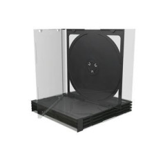 Pack 5 MediaRange boîtier CD Jewelcase pour 2 disques, 10,4mm, plateau noir
