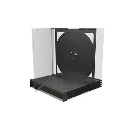 Pack 5 MediaRange CD Jewelcase para 2 disco, 10.4mm, bandeja negra