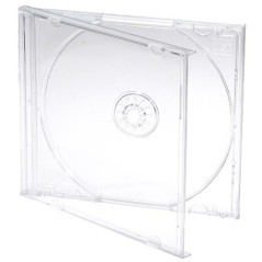 Pack 100 - 10.4mm Capas CD Jewelcase para 1 CD/DVD Transparente MediaRange