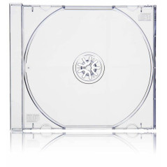 Pack 100 - 10.4mm Capas CD Jewelcase para 1 CD/DVD Transparente MediaRange
