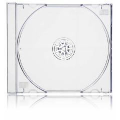 Pack 100 - Eco - 10.4mm Capas CD Jewelcase para 1 CD/DVD Transparente MediaRange