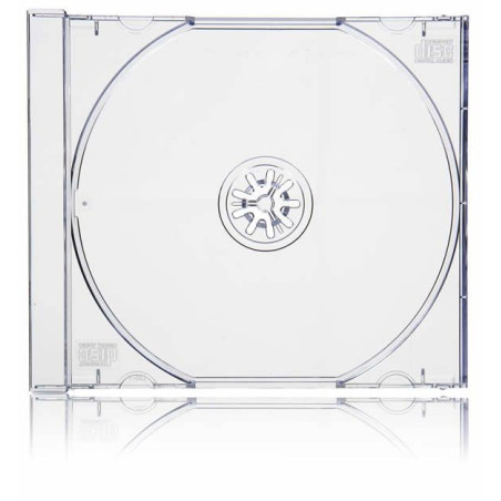 Alta calidad - caja CD Jewelcase 10,4mm para 1 CD/DVD transparente