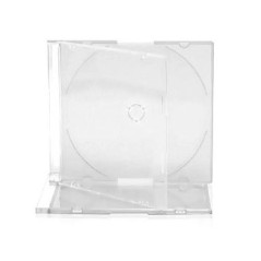 CD Slimcase for 1 disc, 5.2mm, frosted/transparent tray