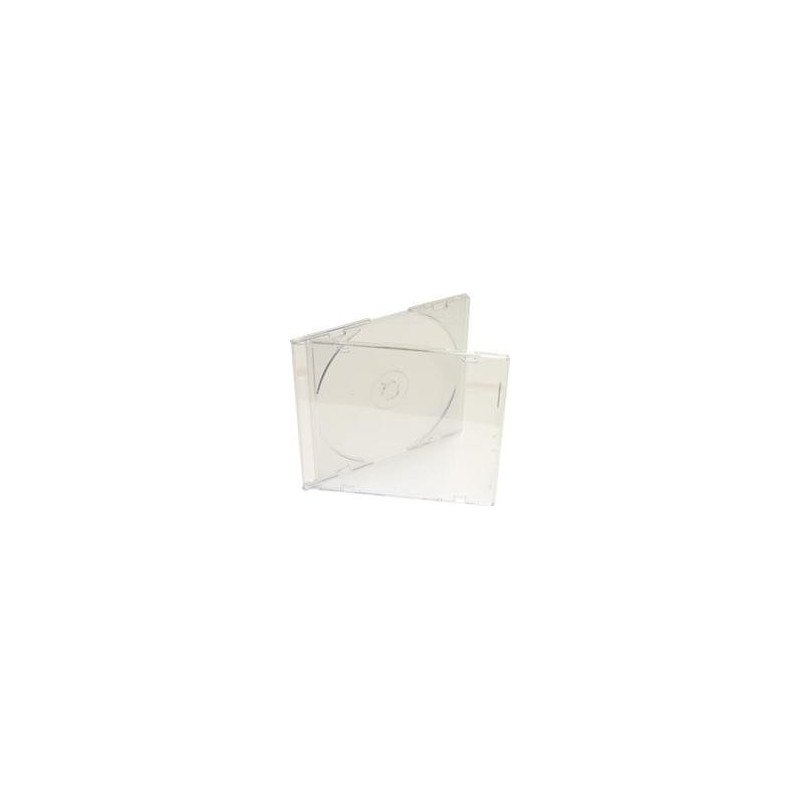 Custodia CD Slimcase per 1 disco, 5,2mm, vassoio satinato/trasparente