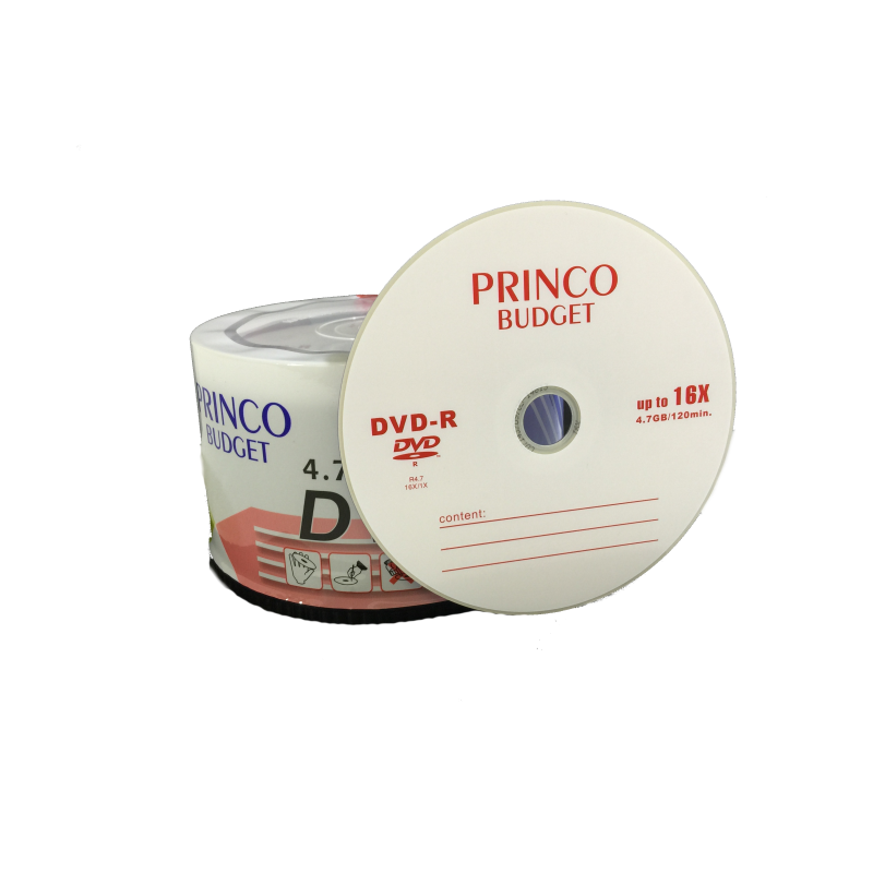 DVD-R Princo Budget 16X 4,7 Go 120 min - pack 50
