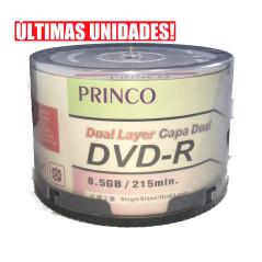 DVD-R Dual Layer 8.5GB Princo 8X - Pack 50