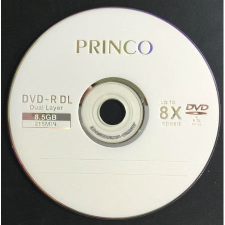 DVD-R Dual Layer 8.5GB Princo 8X - Pack 50