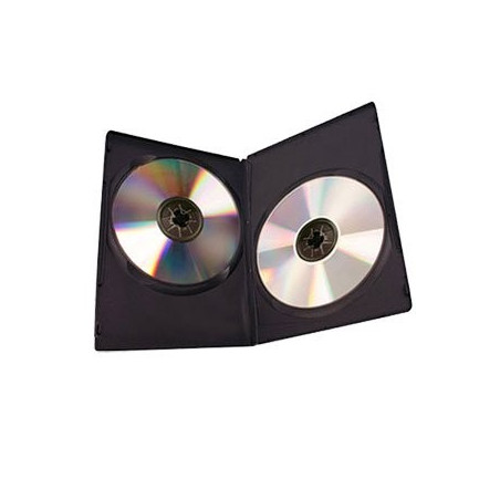 14mm Standard DVD case for 2 DVDs, black