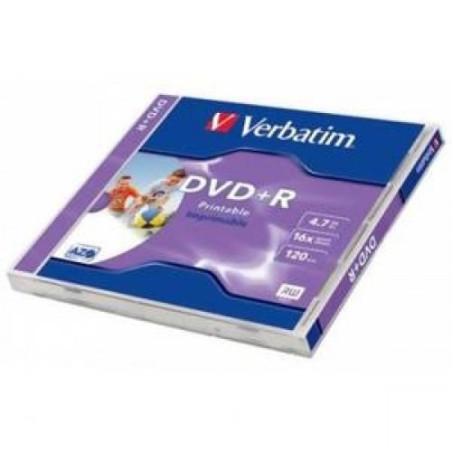 Verbatim DVD+R AZO 4,7 Go 16X surface imprimable large Jewelcase pack 10