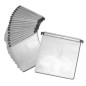 Fundas con barras Plasticas para DJ cases, para 2 discs, blanca, Pack 20