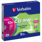 Verbatim CD-RW Serl 700MB 12X farbige Oberfläche Slimcase Pack 5 Verbatim CD-RW Serl 700MB 12X farbige Oberfläche Slimcase Pack 5