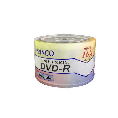 DVD-R Princo Imprimible superficie completa 16X - pack 50