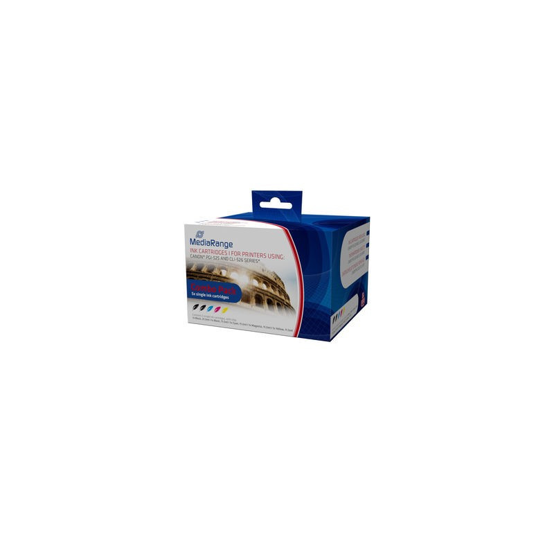 MediaRange ink cartridges, for Canon® PGI-525 and CLI-526 series, with chip, Set 5