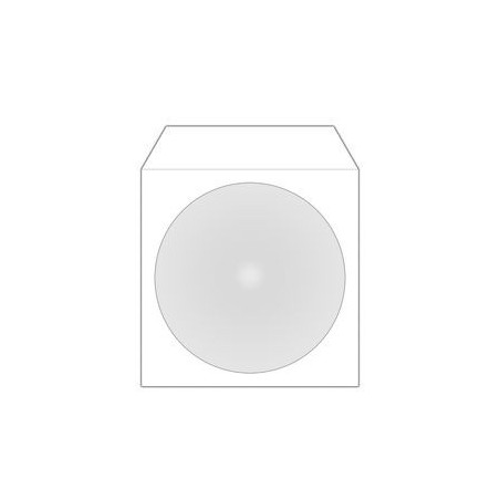 MediaRange Paper sleeves for 1 disc, for mini CD-R and mini DVD-R (8cm), with flap and window, white, pack 50