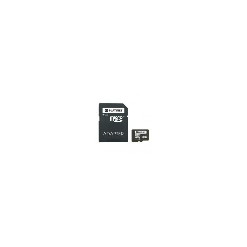 Platinet Micro SDHC 8GB classe 10 + adattatore SD