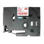 Brother TZE-132 Red/clear compatible label tape TZ-132