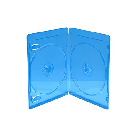 Caixa Bluray para 2 disco, 7mm, Azul, Pack 50