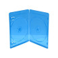 Boitier Bluray pour 2 disques, 7 mm, bleu, lot de 50