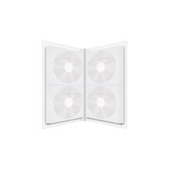 MediaRange Folder for 48 discs, with writeable index, transparent/white