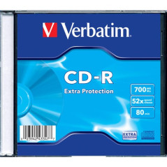 Verbatim CD-R 700 Mo 52X Surface Extra Protection Slimcase pack 1