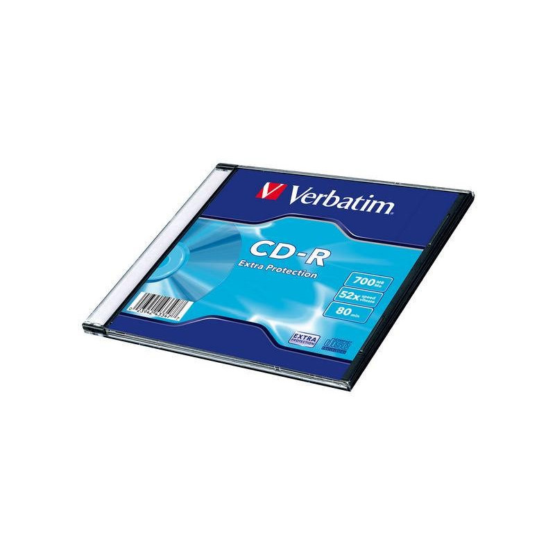 Verbatim CD-R 700MB 52X Superficie extra protezione Slimcase pack 1