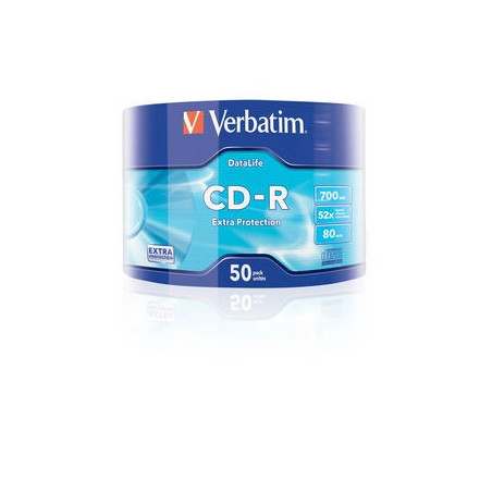 CD-R 52x 700MB Verbatim Extra Protection campana 50 pz.
