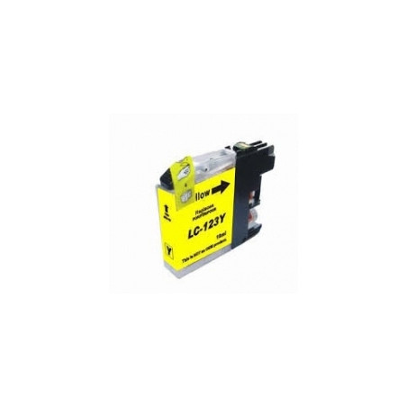 Compatible Brother LC121/LC123 XL Yellow ink cartridge