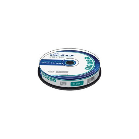 MediaRange DVD+R Doppio strato 8,5GB 240min 8x, campana 10